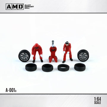 MOREART 1:64 Auto Mechanic Figures Set – Resin Diorama Accessories