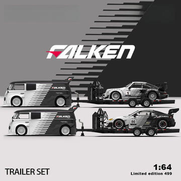 AM Aurora 1:64 Black & White Falken Livery Die Cast Car Model Set MODCOLS