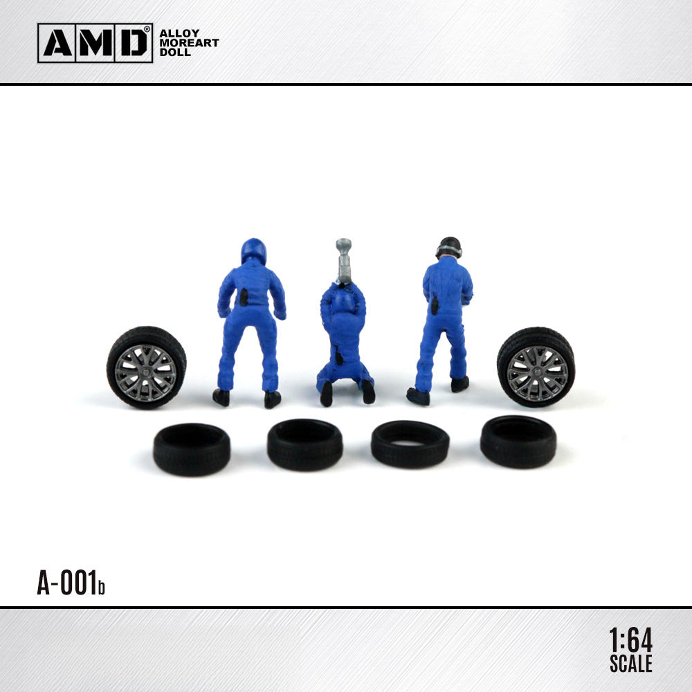 MOREART 1:64 Auto Mechanic Figures Set – Resin Diorama Accessories