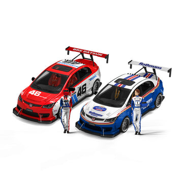 TimeMicro 1:64 Honda Civic Custom x Datsun & Liberty Walk Diecast Car MODCOLS