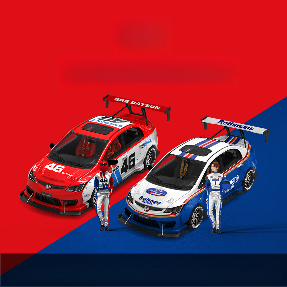 TimeMicro 1:64 Honda Civic Custom x Datsun & Liberty Walk Diecast Car