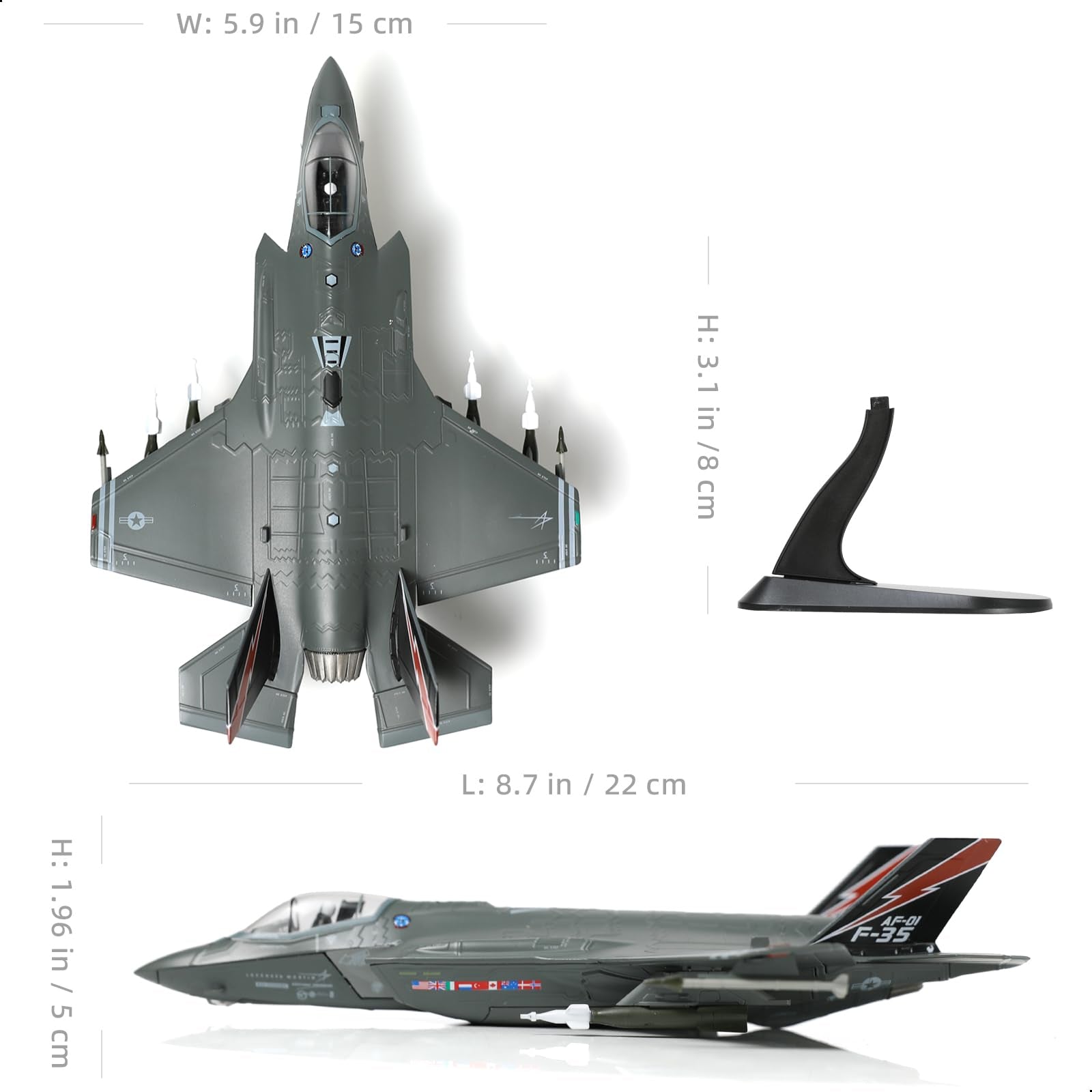 1/72 F-35A Lightning II AF-01 Beast Mode Die-cast Fighter Model