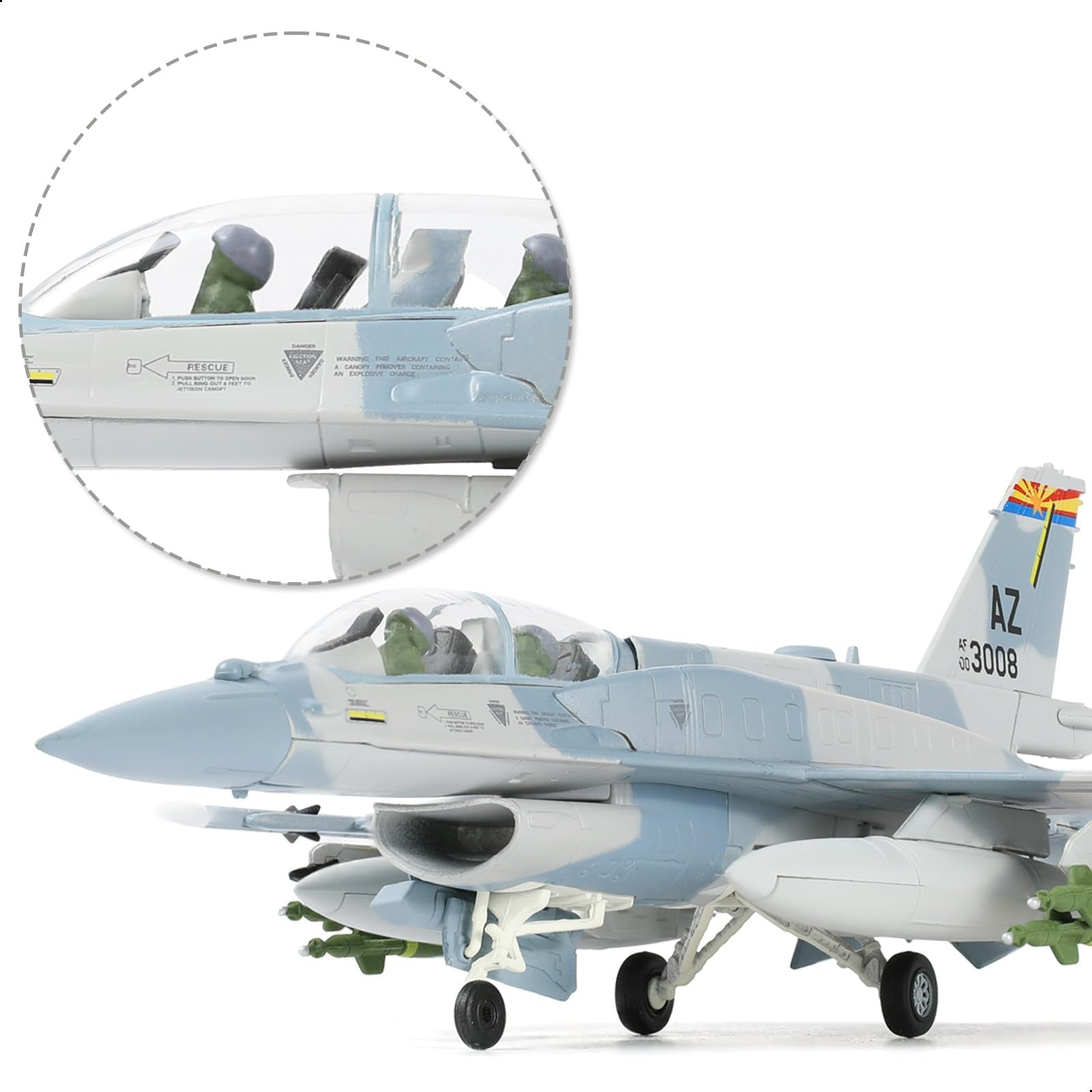 1/72 F-16F Block 60 UAE Fighter Jet Model – Diecast Alloy Aircraft