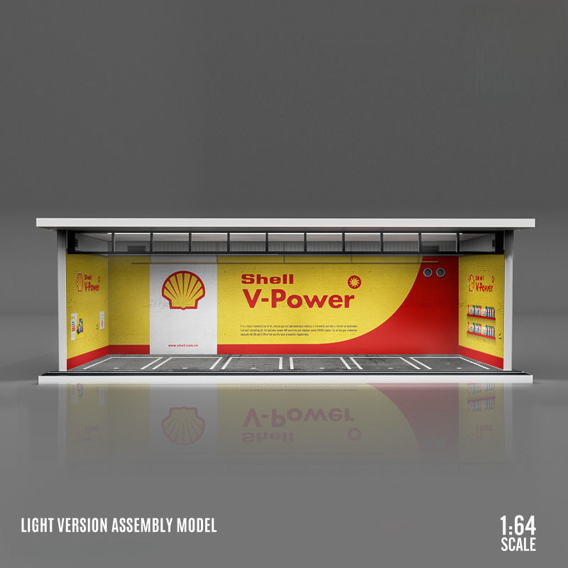 MoreArt 1:64 Light-Up Themed Parking Lot Diorama Scene