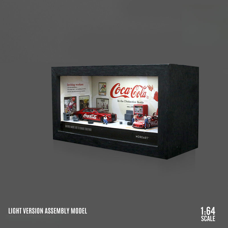 MoreArt 1:64 One-Piece Photo Frame Repair Shop Lighted Scene Model