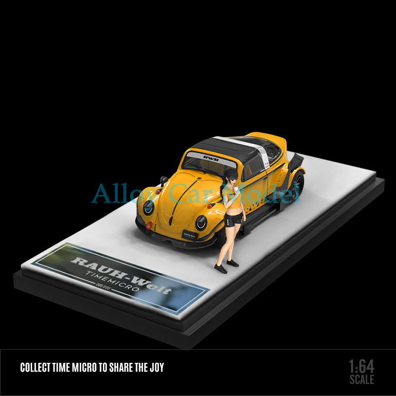 TimeMicro 1:64 RWB Beetle Diecast Model – Solid Color