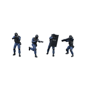 MoreArt 1:64 Armed Police Figurine Set C – Collectible Resin Model