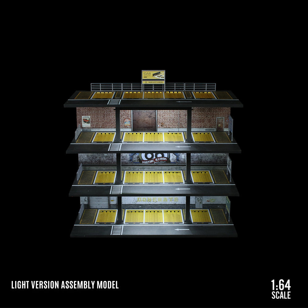 MoreArt 1:64 Steel Frame Garage Lighted Display Scene Model