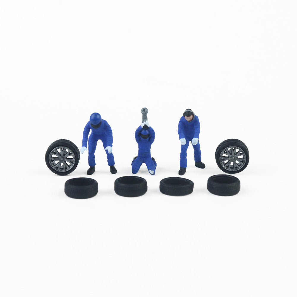 MOREART 1:64 Auto Mechanic Figures Set – Resin Diorama Accessories