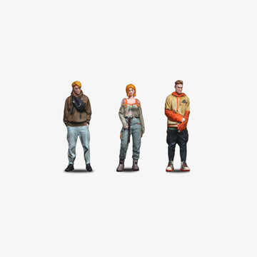 MoreArt 1:64 Trendy Man & Woman Resin Figurine Set