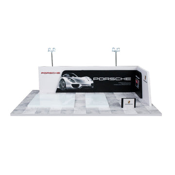 MoreArt 1:64 Porsche Dealership Showroom Diorama with Lights MODCOLS