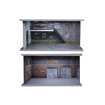 MoreArt 1:64 Car Repair Garage Diorama with LED Lighting