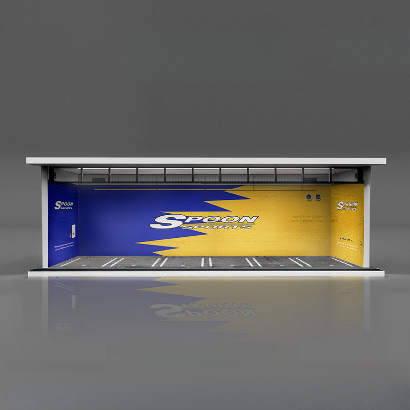 MoreArt 1:64 Car Diorama with Lights – Parking Scene