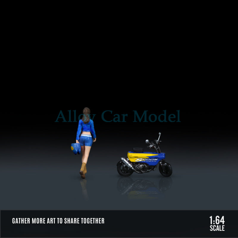 MoreArt 1:64 Honda MOTO COMPO SPOON Motorcycle Lady Resin Figurine Set
