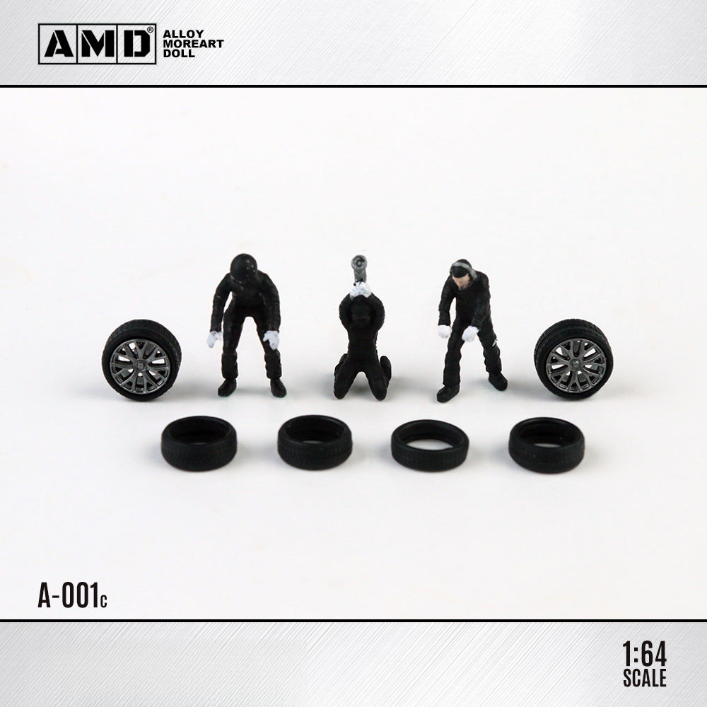 MOREART 1:64 Auto Mechanic Figures Set – Resin Diorama Accessories