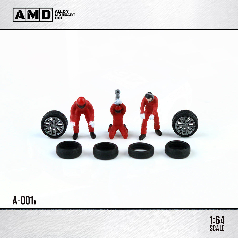 MOREART 1:64 Auto Mechanic Figures Set – Resin Diorama Accessories