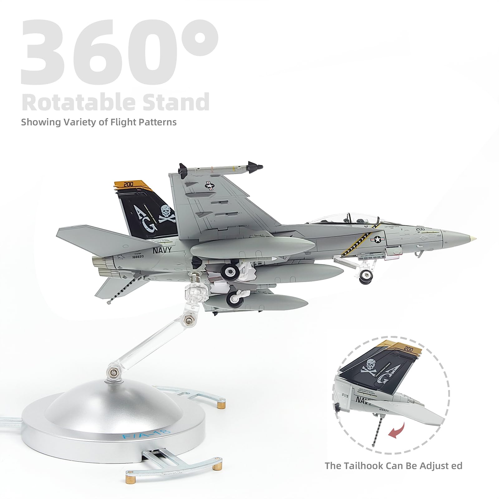1/72 F/A-18F Super Hornet Die-cast Jet – VFA-103 Jolly Rogers Model