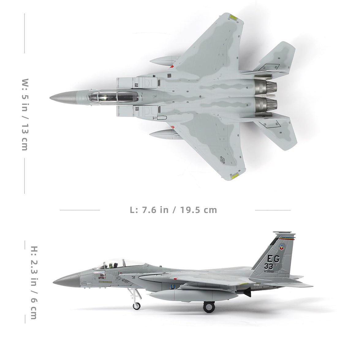1/100 F-15C Eagle Diecast Fighter Jet Model – American Twin-Engine Aircraft