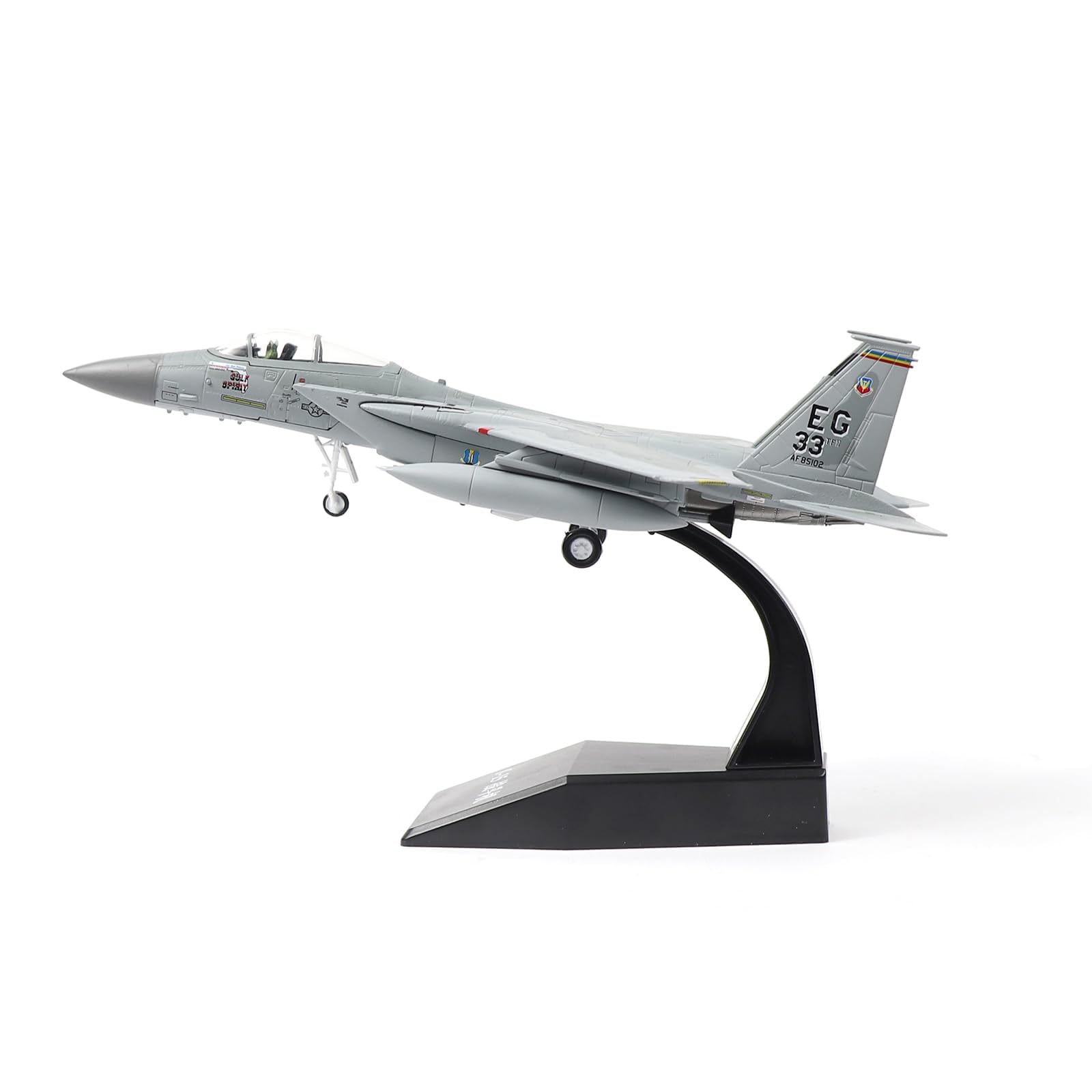 1/100 F-15C Eagle Diecast Fighter Jet Model – American Twin-Engine Aircraft