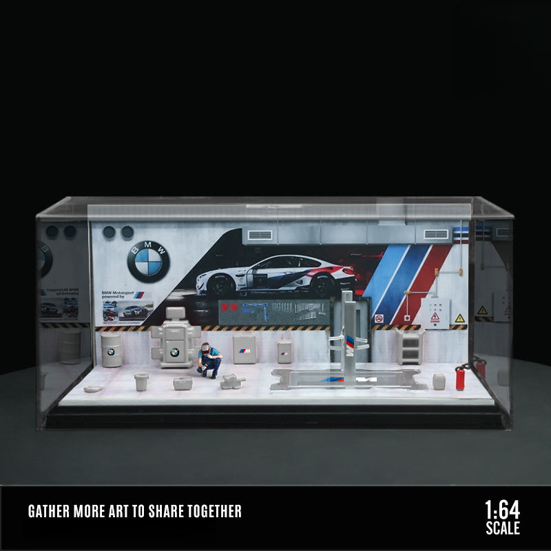 MoreArt 1:64 Nissan & Toyota HKS Auto Repair Workshop Diorama MODCOLS
