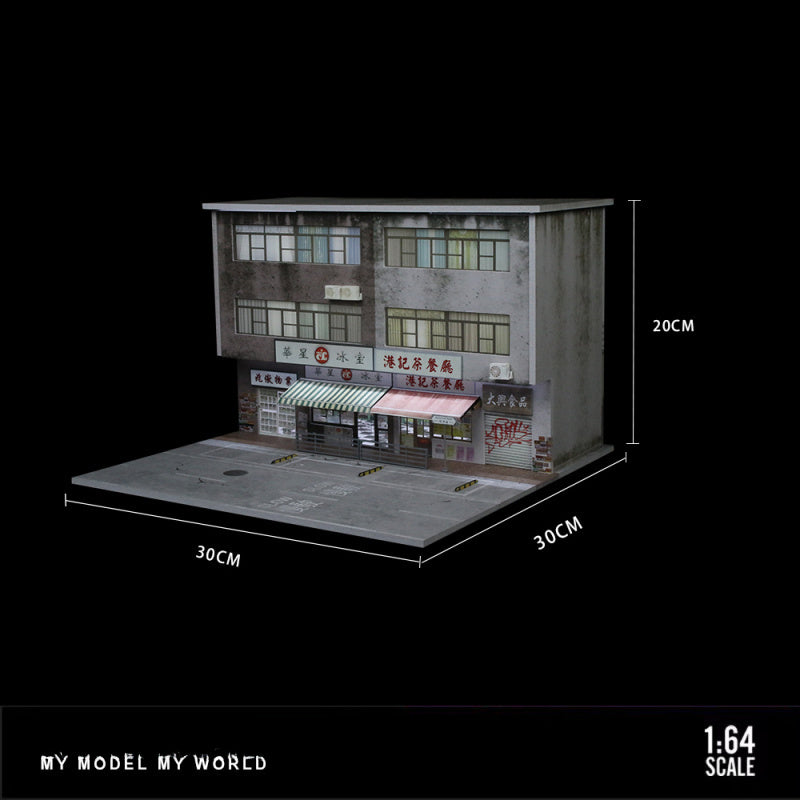 MoreArt 1:64 Hong Kong Street Scene Diorama | Lighted Display Model MODCOLS