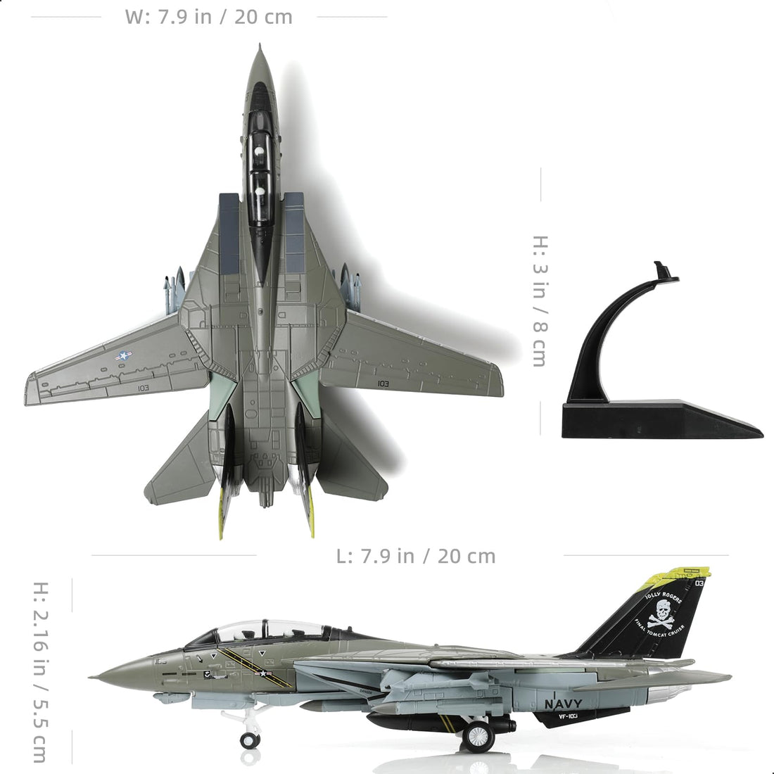 1/100 F-14A Tomcat Diecast Model – VF-84 Jolly Rogers