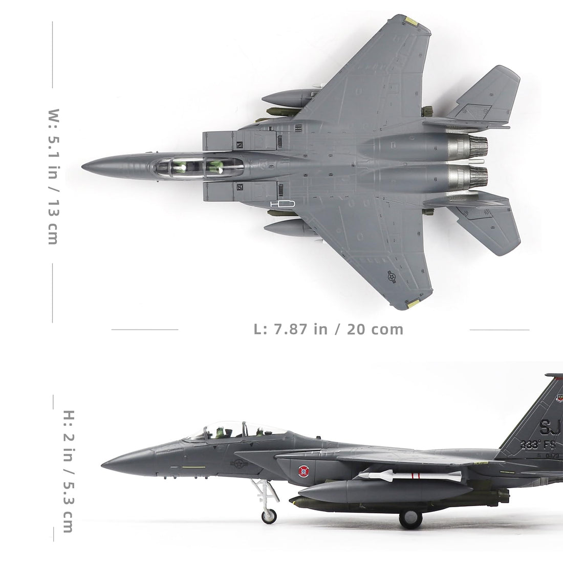 1/100 F-15E Strike Eagle Diecast Aircraft Model – American Eagle Fighter Jet