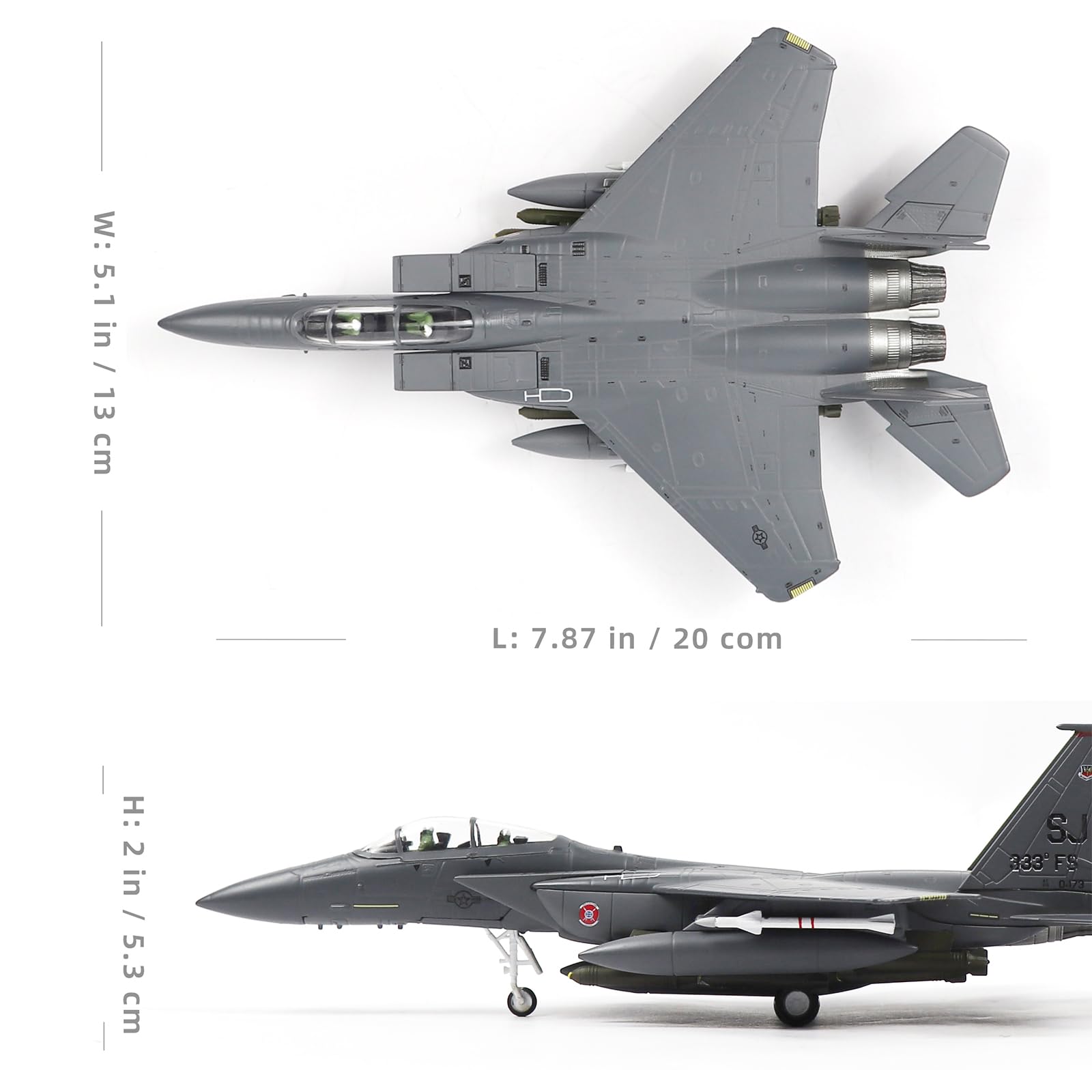 1/100 F-15E Strike Eagle Diecast Aircraft Model – American Eagle Fighter Jet