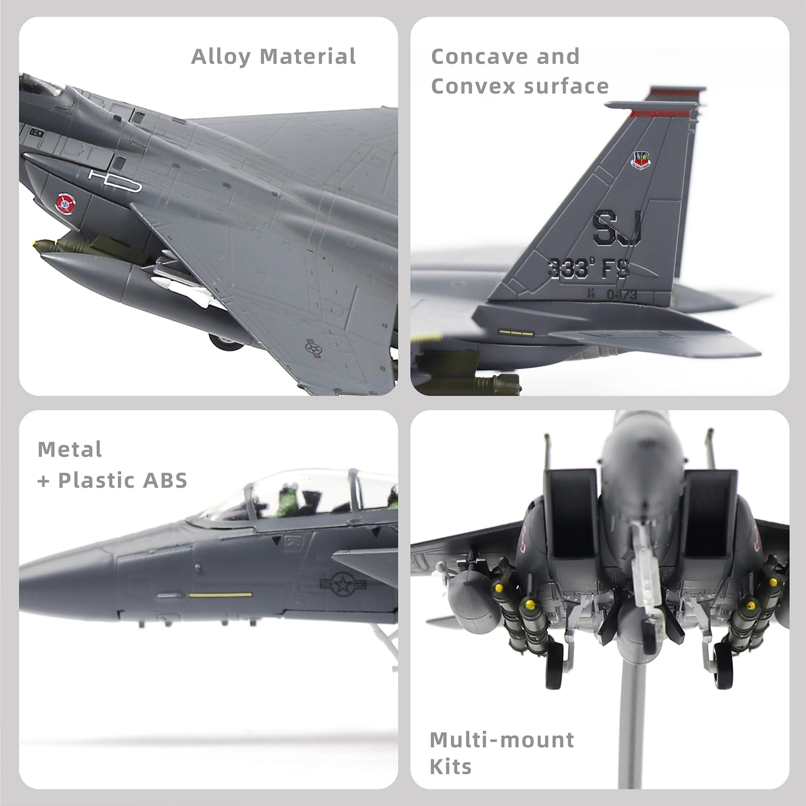 1/100 F-15E Strike Eagle Diecast Aircraft Model – American Eagle Fighter Jet