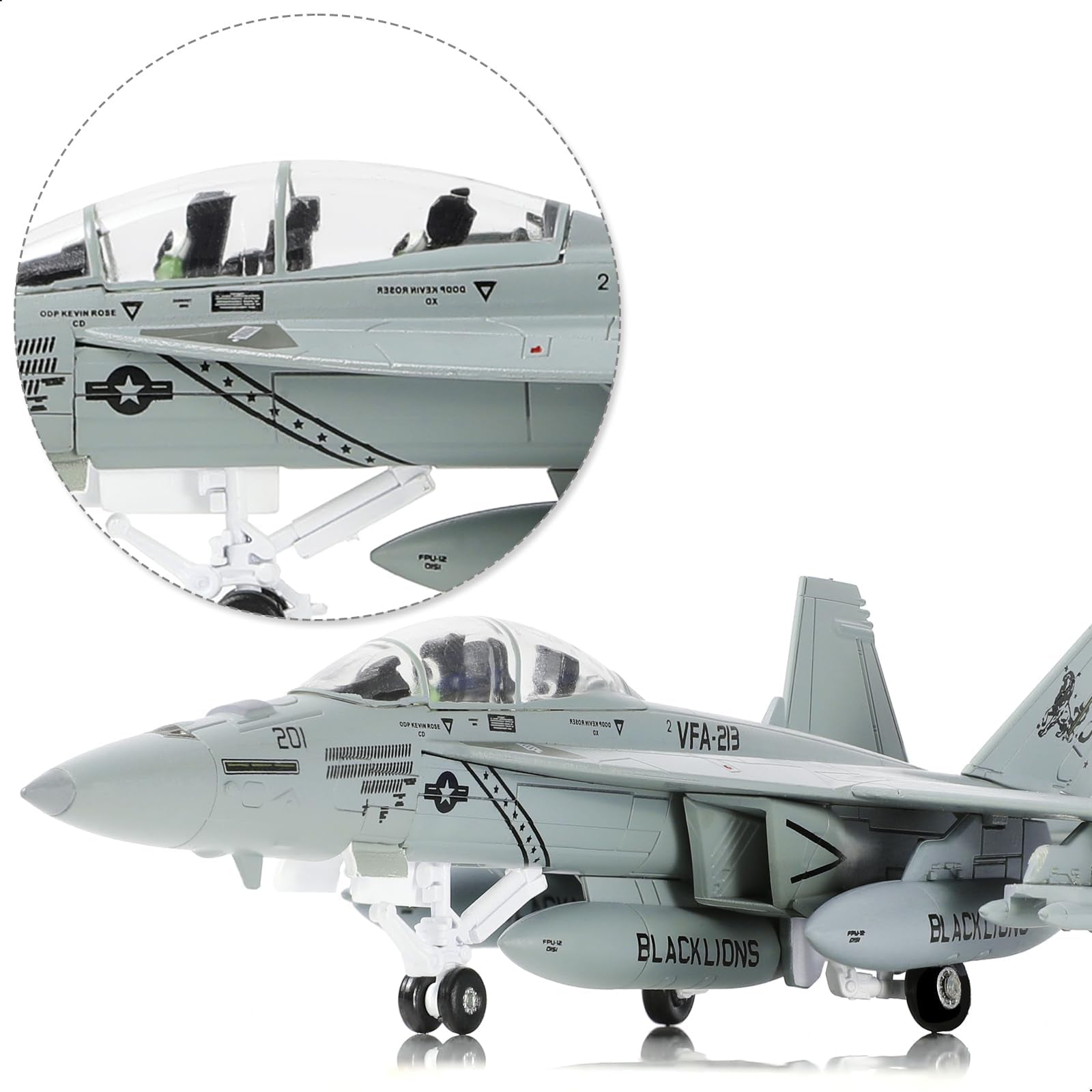 1/100 F/A-18 Super Hornet VFA-213 Blacklions Die-cast Fighter Jet Model