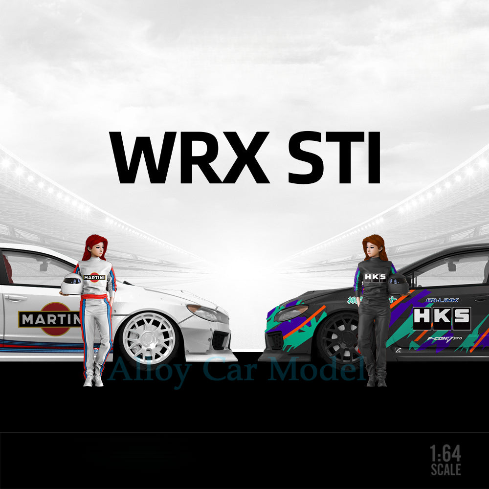 1:64 Subaru WRX STI HKS & Martini Die cast Alloy Car Model MODCOLS