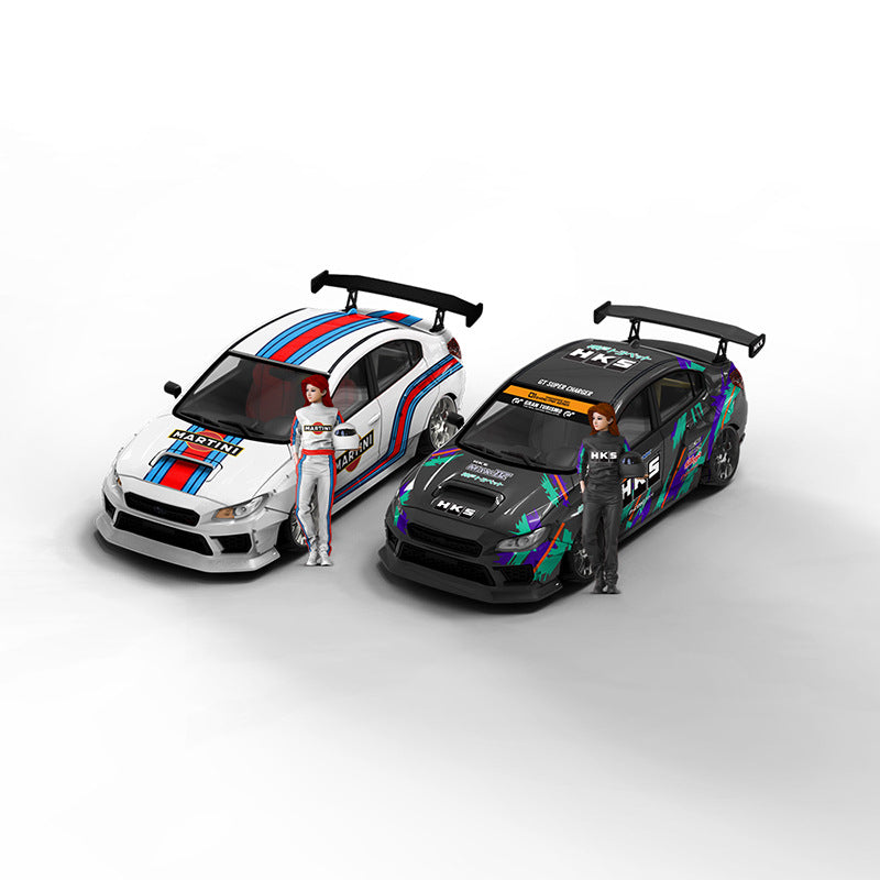1:64 Subaru WRX STI HKS & Martini Die cast Alloy Car Model MODCOLS