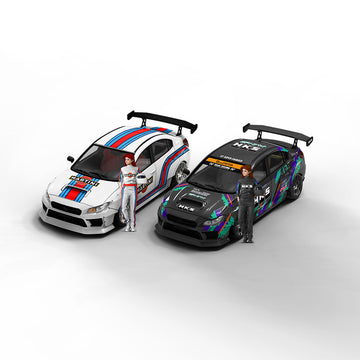 1:64 Subaru WRX STI HKS & Martini Die cast Alloy Car Model MODCOLS