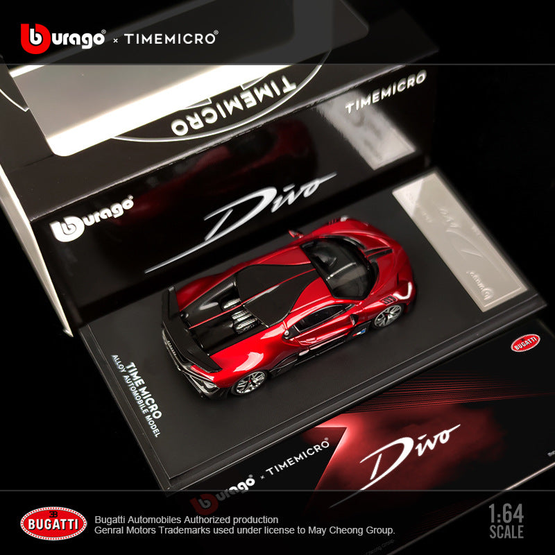 Time Micro 1:64 Red Bugatti DIVO Diecast Model MODCOLS