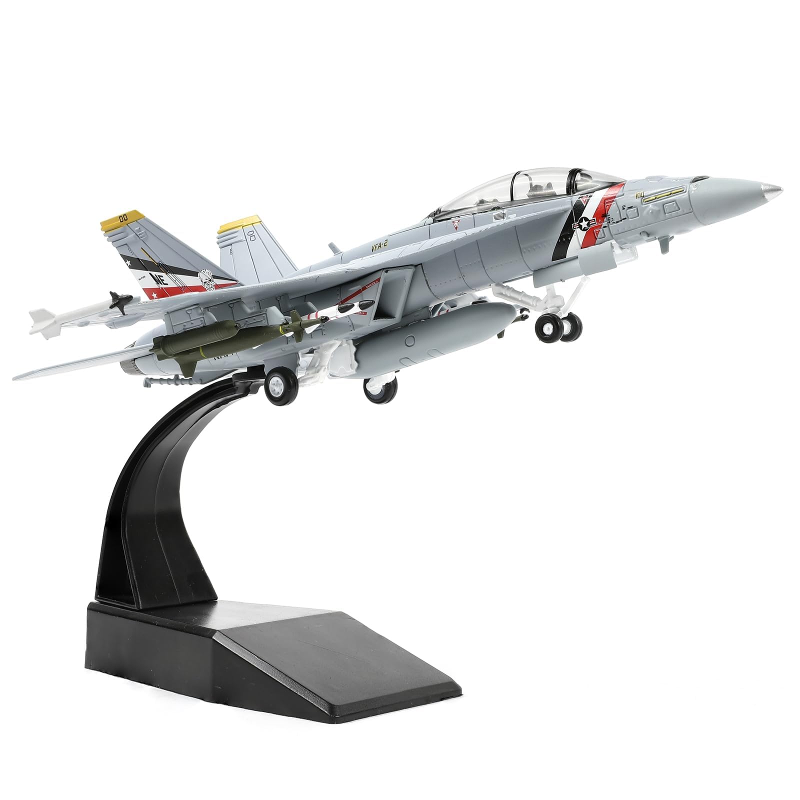 1/100 F/A-18F Super Hornet VFA-2 Die-cast Fighter Jet Model