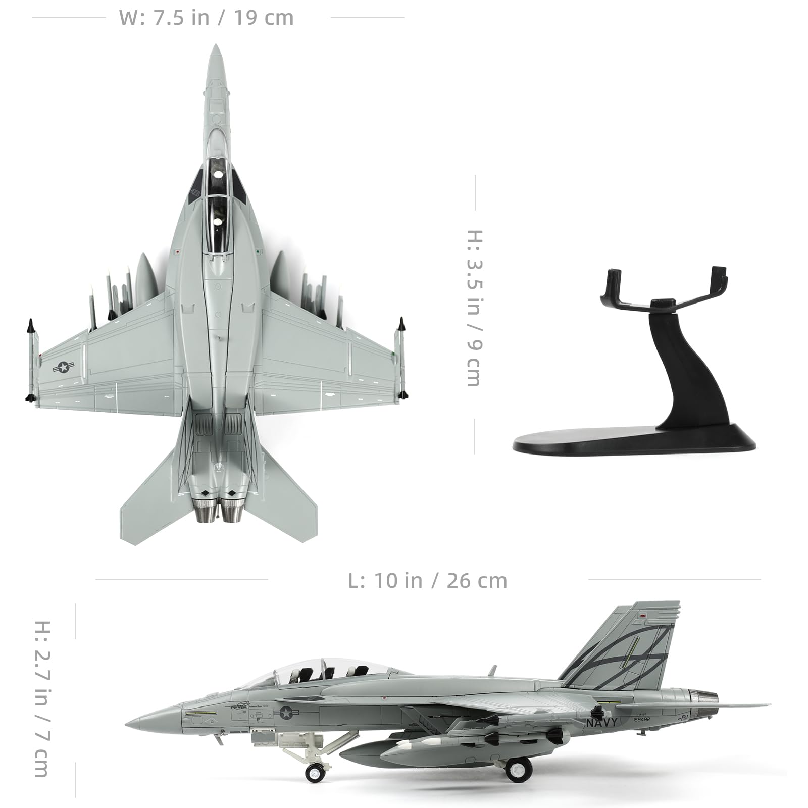 1/72 F/A-18F Ultimate Hornet Die-cast Fighter Jet Model