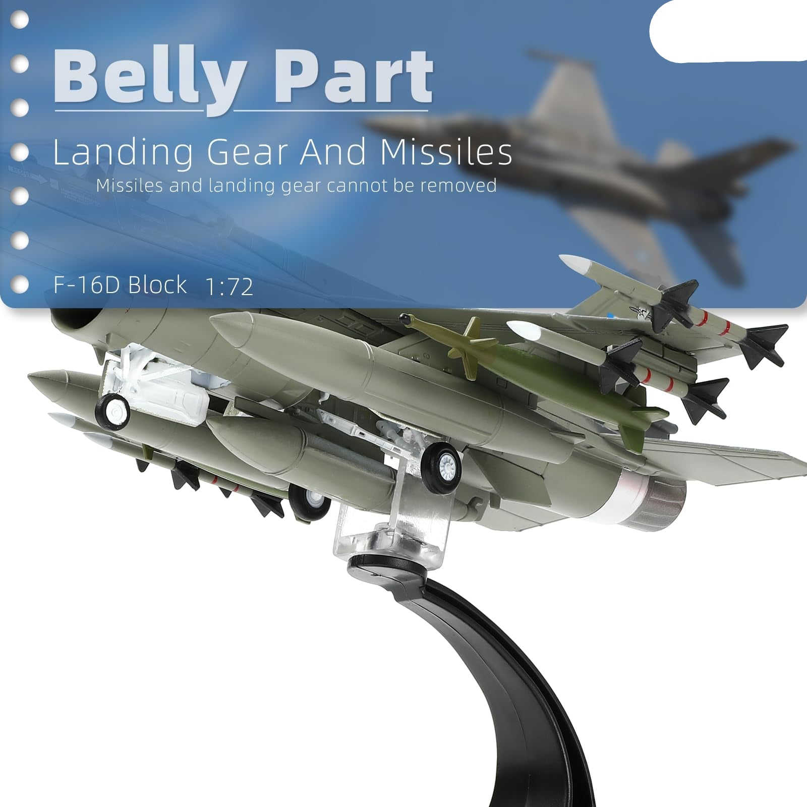 1/72 F-16D Greece Block Fighter Jet Model – Diecast Alloy Aircraft