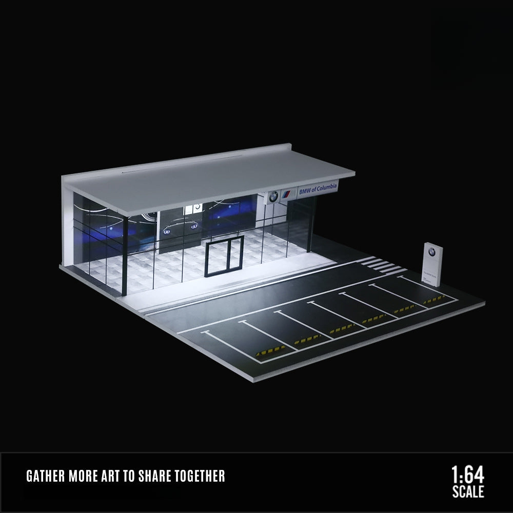 MoreArt 1:64 Lamborghini Porsche BMW Dealership Showroom Diorama MODCOLS