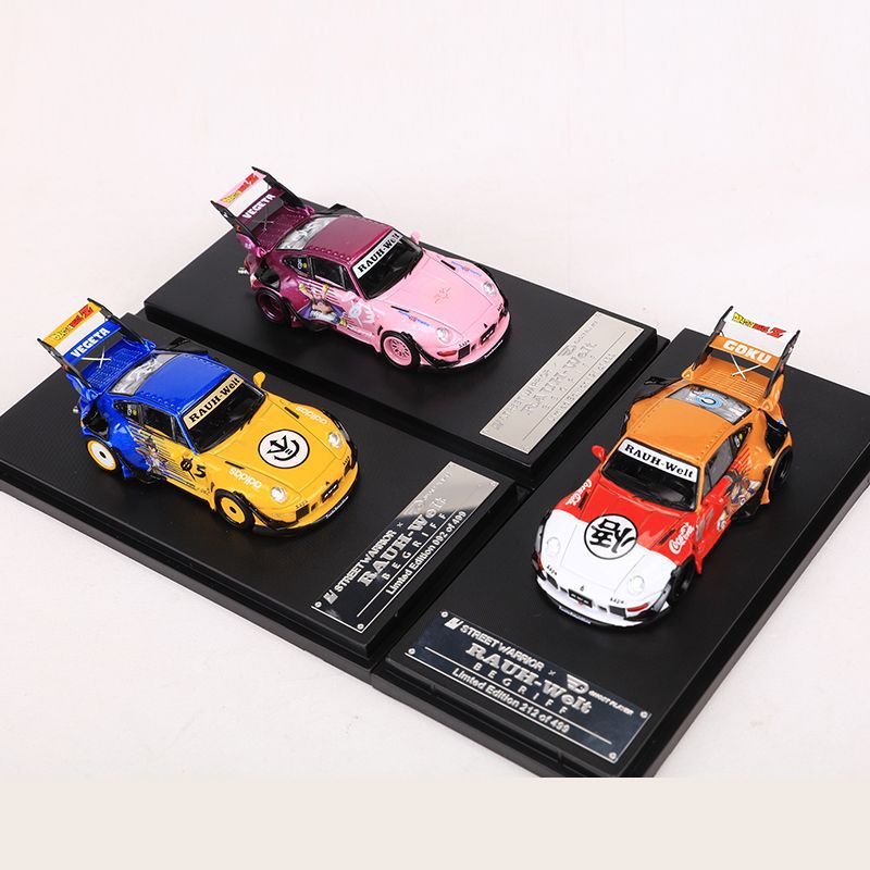 SW 1:64 Porsche RWB 993 Widebody Diecast Model with Anime Livery MODCOLS