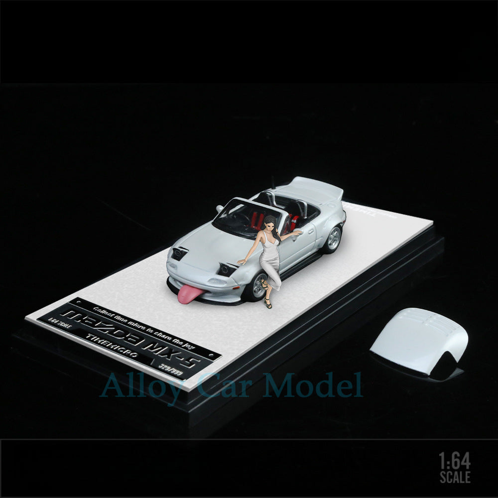 TimeMicro 1:64 Mazda MX5 Solid Color Diecast Model