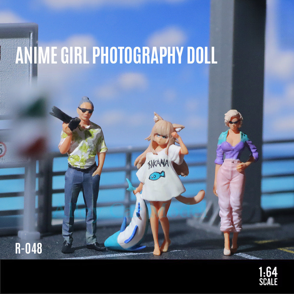 MoreArt 1:64 Anime Girl Photographer Resin Figure Set MODCOLS
