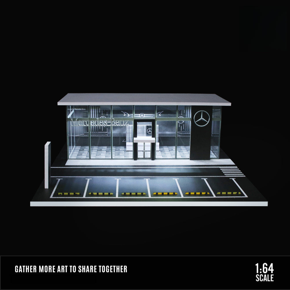 MoreArt 1:64 Lamborghini Porsche BMW Dealership Showroom Diorama MODCOLS