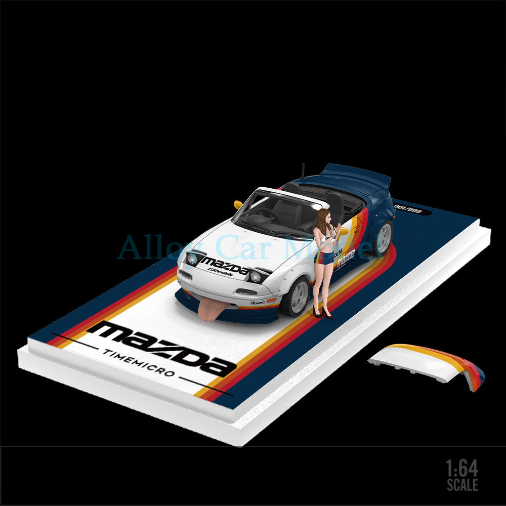 TimeMicro 1:64 Mazda MX 5 Red Bull & Livery Die Cast Model MODCOLS