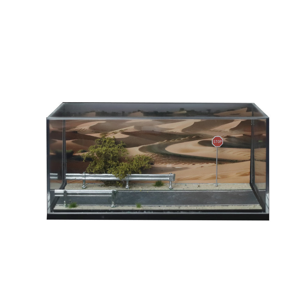 MoreArt 1:64 Desert Road Diorama Scene Model