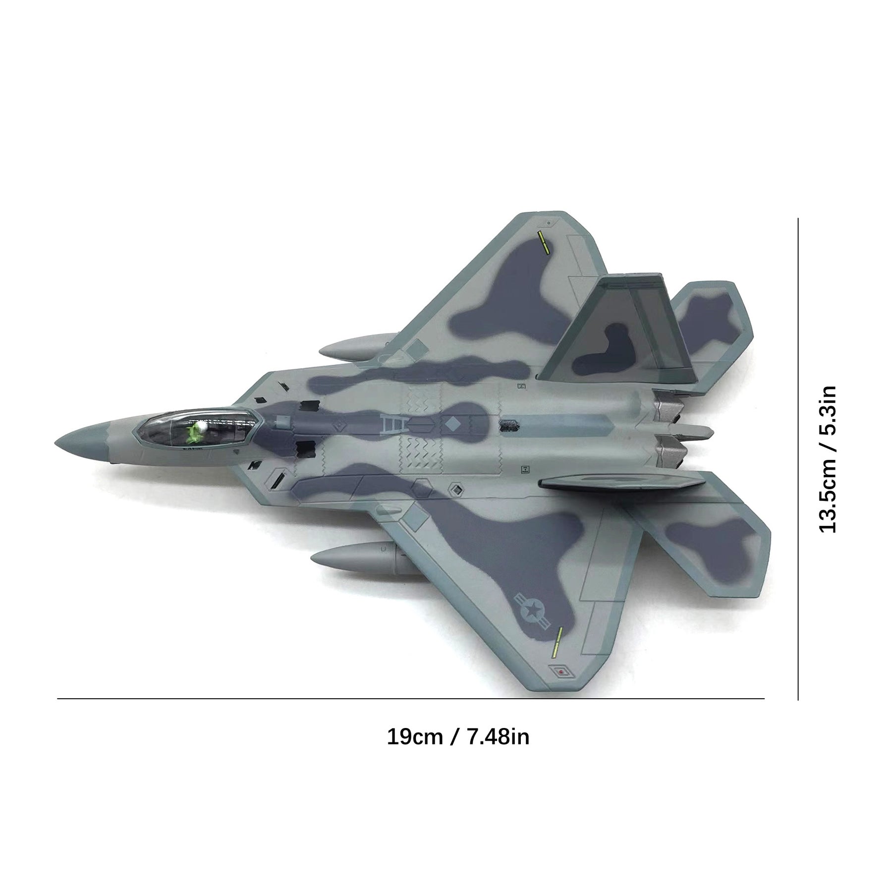 1/100 F-22 Raptor Die-cast Fighter Jet Model – USAF Aircraft