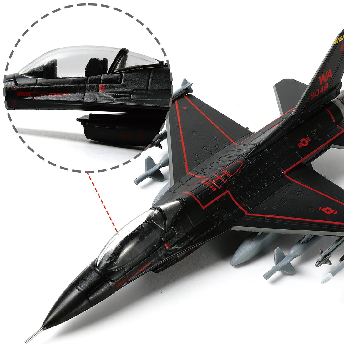 1/100 F-16C Fighting Falcon Nellis AFB 57th Wing Diecast Aircraft Model