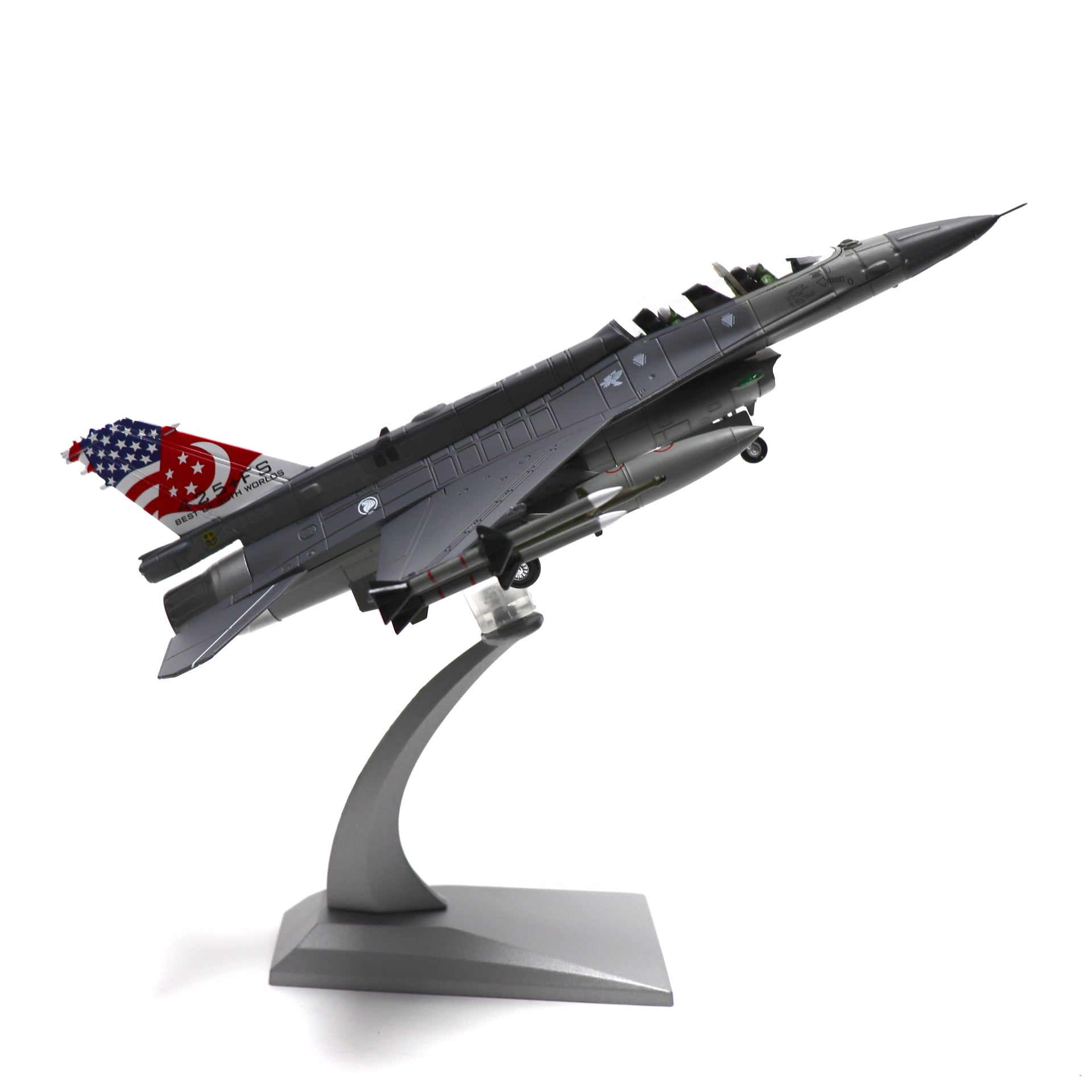 1/72 F-16D Fighting Falcon Singapore Jet Model – Diecast Alloy Aircraft