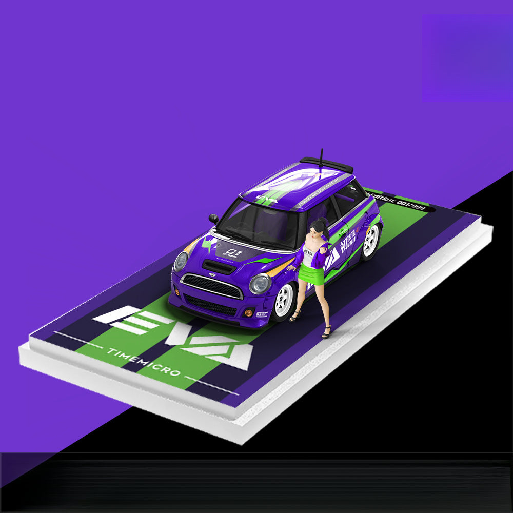 TIMEMICRO 1:64 MINI Cooper EVA Unit 01 & Unit 02 Diecast Model MODCOLS
