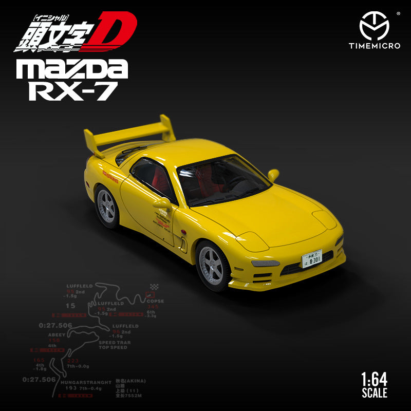 TimeMicro 1:64 Initial D Toyota AE86 & Mazda RX 7 Closed Headlight Diecast Model MODCOLS