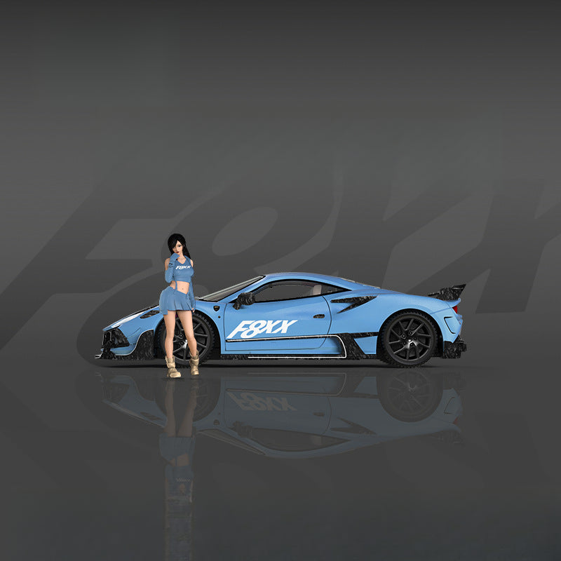 AM Ferrari F8XX Diecast Car Model – Red Blue & Chameleon MODCOLS